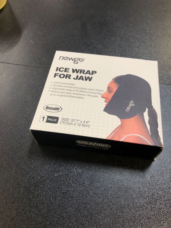 Photo 2 of NEWGO Wisdom Teeth Ice Pack Head Wrap for TMJ, Face Ice Pack Hot Cold Therapy Jaw Ice Pack Pain Relief for Chin, Head, Oral and Facial Surgery - No Hard Inserts