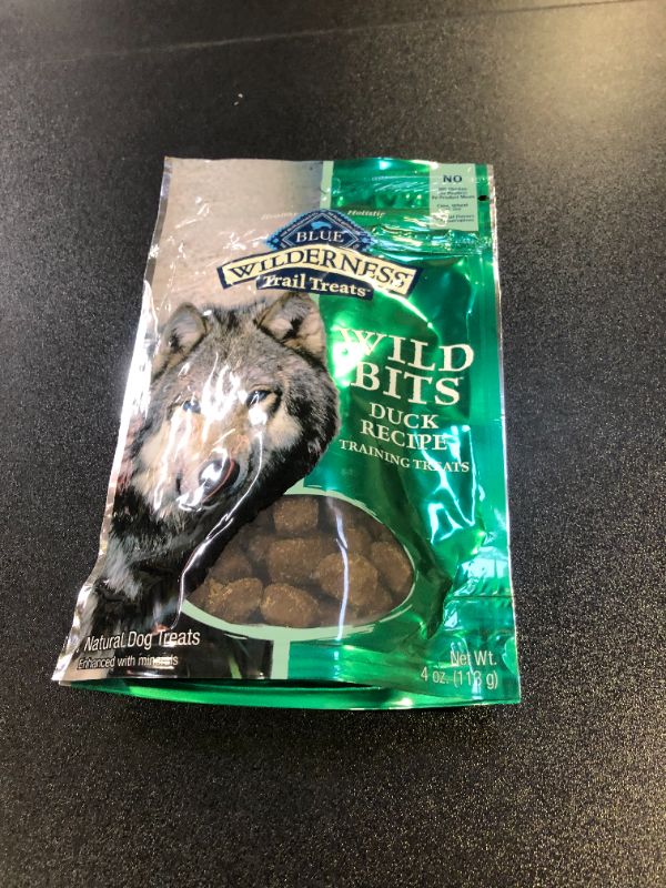 Photo 2 of Blue Buffalo Blue Wilderness Dog Treats, Duck Recipe, Wild Bits - 4 oz- 07/2025