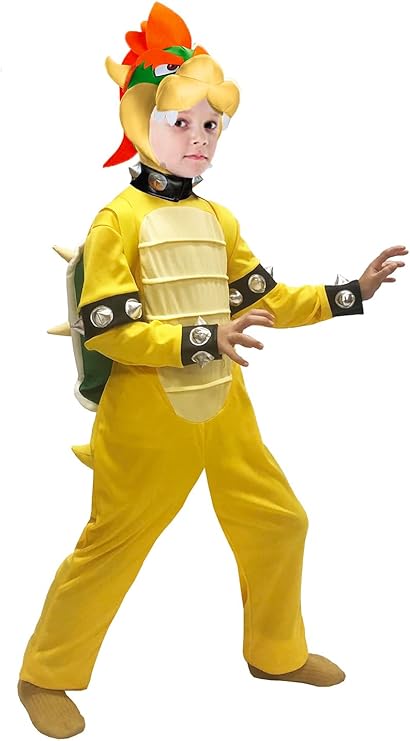 Photo 1 of Halloween Boys Turtle Monster Villain Costume Cartoon Game Cosplay Yellow Suit Onesie Outfit- SIZE 6-8Y
