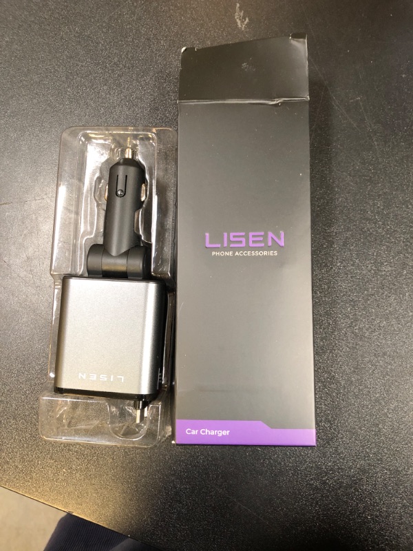 Photo 2 of LISEN Retractable Car Charger [69W USB C Car Charger Adapter] iPhone 16 Car Charger Fast Charging