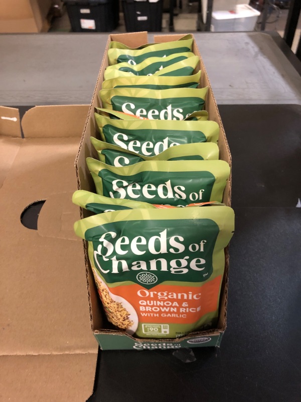 Photo 1 of 12 Seeds of Change Quinoa & Brown Rice with Garlic - 8.5 Oz bb 09 2025
