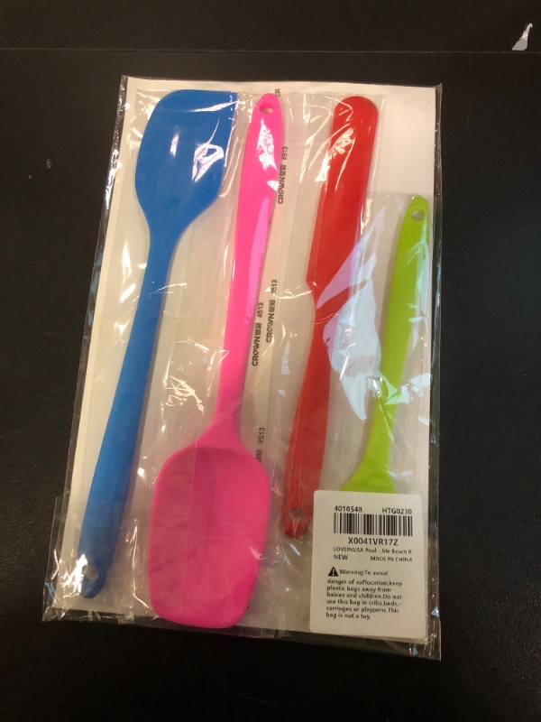 Photo 2 of LOVEINUSA Silicone Spatula, Heat Resistant, Nonstick Rubber Spatulas with Sturdy Stainless Steel Core for Cooking and Stirring