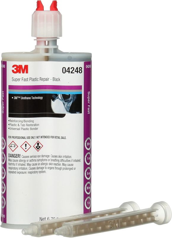 Photo 1 of 3M Super-Fast Repair Adhesive, 04248, Black, (00051131042483) (6/Each)