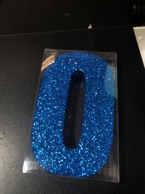 Photo 2 of Eploger Blue Glitter Number 0, Birthday Decorations for Men and Boys, Party Centerpieces for Table Decorations,Chrismas Anniversary Decorations Table Toppers(7.8 Inch)