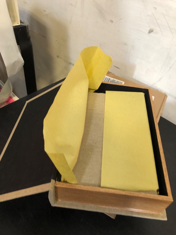 Photo 1 of DECOR4SEASON Modern Linen and Wood Decorative Faux Book Boxes Set of 3-13",10",8" - Beige