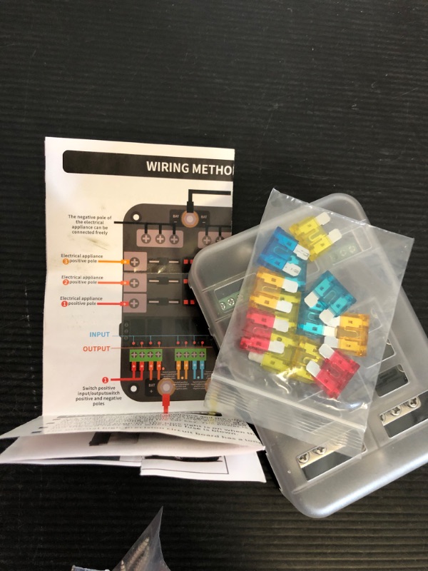 Photo 2 of WUPP 12V Fuse Block with Relay, Automotive 6 Circuits Fuse and Relay Box With ACC Interface, Universal Fuse Block and Relay Kit for Cars Trucks Marine Boat
