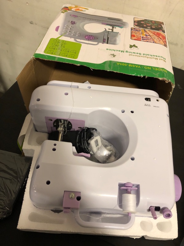 Photo 2 of Mini Electric Sewing Machine, BSHAPPLUS Portable & Small Sewing Machine with12 Built-in Stitches, Foot Pedal, Night Light for Beginners, Kids, Sewing Lover, Tailor, DIY