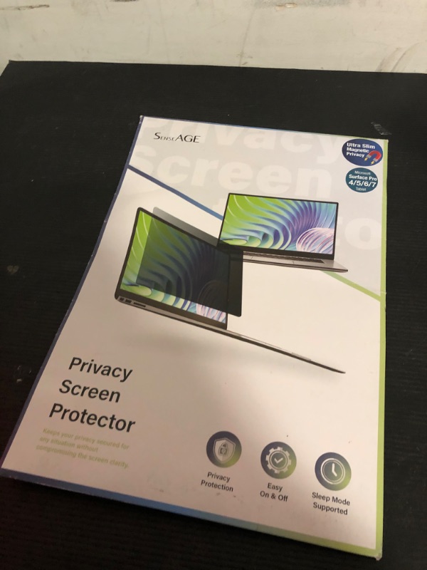 Photo 2 of SenseAGE Magnetic Privacy Screen Protector for Surface Pro 12.3 inch, Easy On/Off Privacy Filter, Anti-Blue Light, Anti-Glare Filter, Compatible with Surface Pro 7+/7/6/5/4