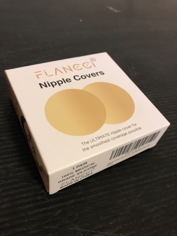 Photo 2 of FLANCCI Nipple Cover Silicone Nipple Pasties for Women, Pasties Nipple Covers Sticky, Reusable Waterproof Breast Petals Nipples lift Cups, Adhesive Silicone Breast Pasties Invisible Bra (Pair of 1)