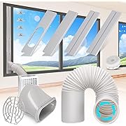 Photo 1 of Kerykwan Portable Air Conditioner Window Vent Kit with 5.9” Exhaust Hose Adjustable Portable AC Window Kit for Ducting Universal Portable AC Seal Panel 