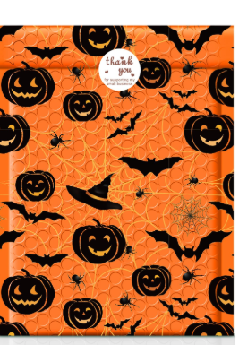 Photo 1 of Fuxury Bubble Mailers 6x10" Pack Halloween Decorations Bubble Envelopes Usable Size 6x9" Custom Boutique Cushioning Mailer Orange Cute Fall Envelope Mailers for Packaging,Mailing Gifts#0