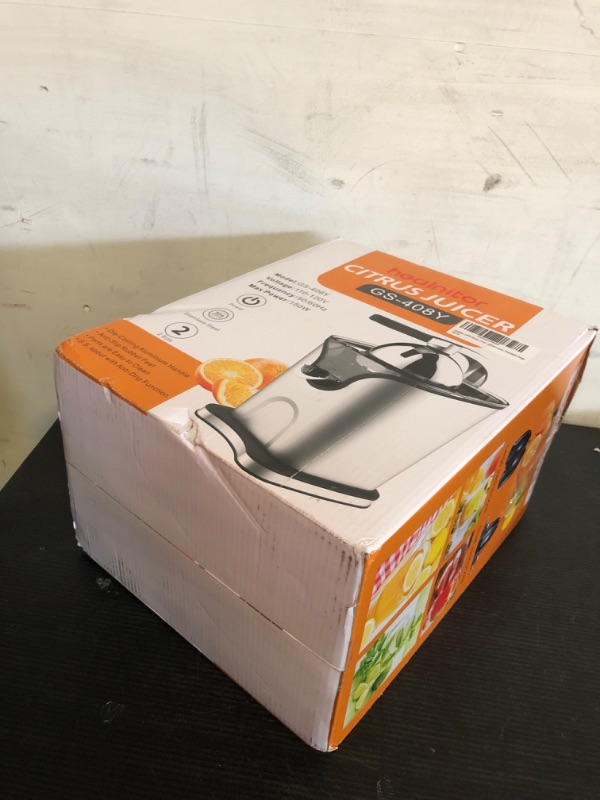 Photo 1 of Healnitor 150W Electric Citrus Juicer Squeezer with 2 Cones, Stainless Steel Quiet Orange Juice Extractor Machines for Lime Grapefruit Lemon, Detachable Design