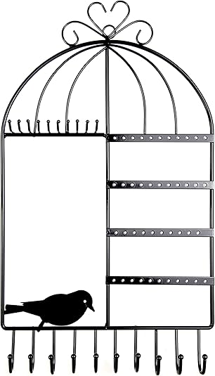 Photo 1 of 2 - BRAND NEW - ARAD BIRDCAGE JEWELRY WALL STAND BLACK