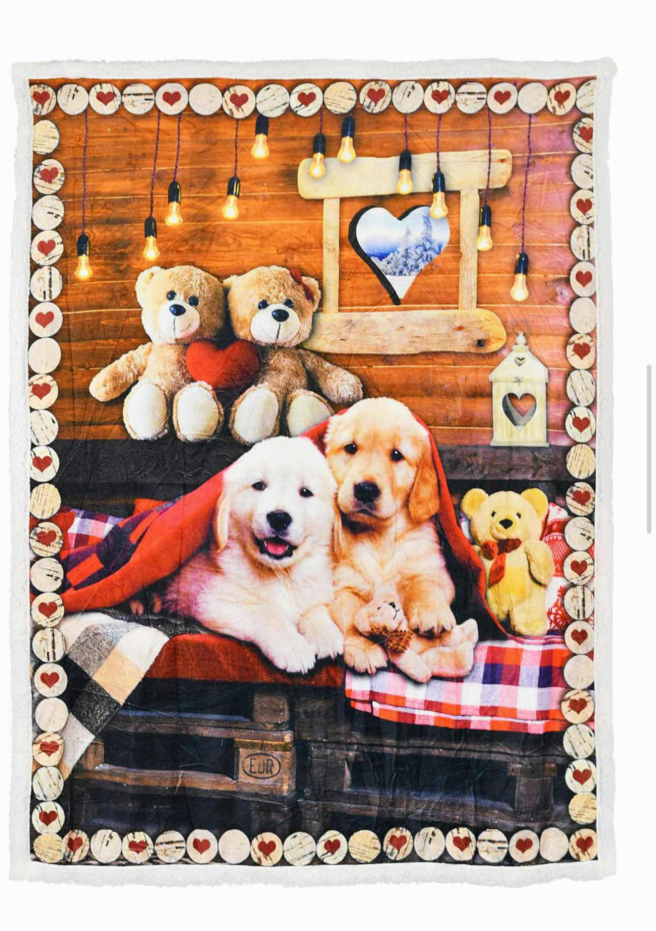 Photo 1 of BRAND NEW-ARAD SUPER PLUSH THROW BLANKET DOLCI AMICI BEARS 50” X 60”