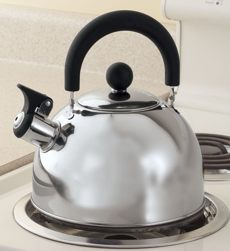 Photo 1 of NEW CASE OF HOME-X 2 QUART STAINLESS STEEL WHISTLING TEA KETTLE (12 PCS/CASE)