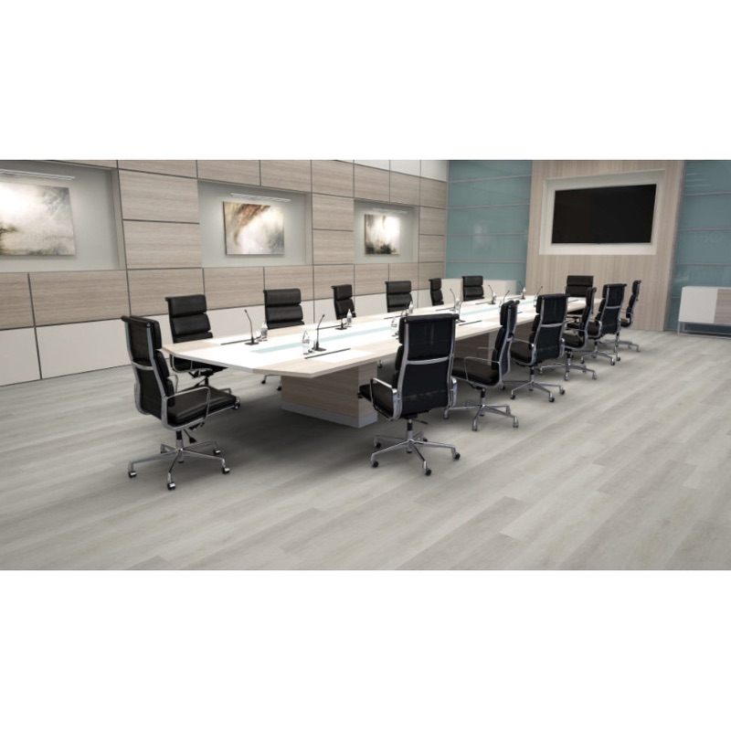 Photo 1 of LIGHT GRAY WOOD FINISH GLUE DOWN PLANK LUXURY VINYL TILE 7” X 48” X 20MIL (42SQFT PER CASE/18 CASES) READ NOTES