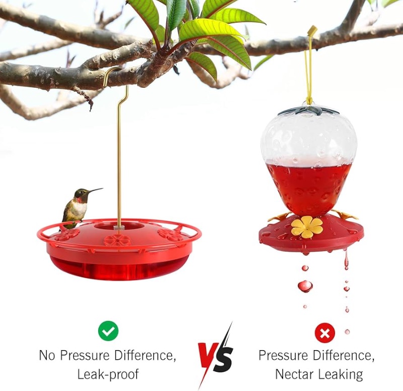 Photo 1 of CASE OF 20 HOME-X HUMMINGBIRD FEEDERS FOR OUTDOOR HANGING BIRD FEEDER WITH 4 FEEDING PORTS HEAVY-DUTY PLASTIC HUMMINGBIRD FEEDER WITH ALLOY STEEL HANGING ROD