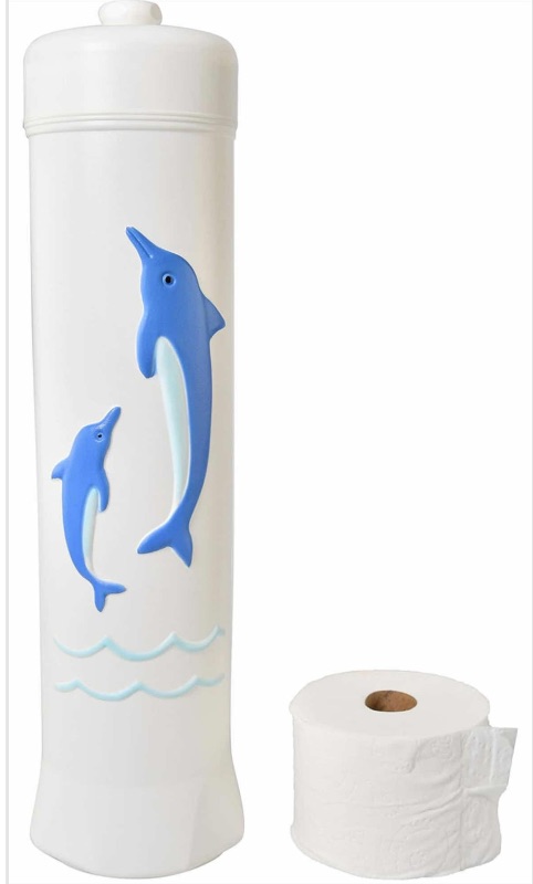 Photo 1 of CASE OF 6 HOME-X DOLPHIN TOILET PAPER HOLDER/ORGANIZER BATHROOM DECOR