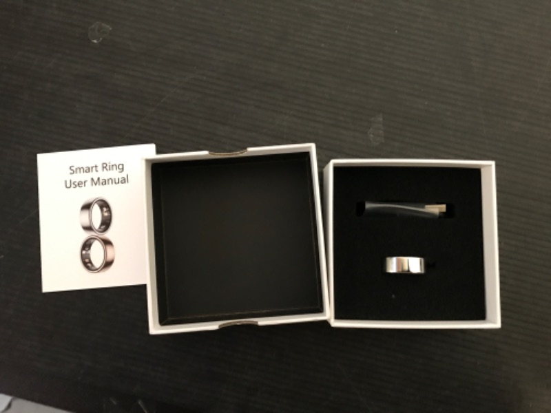 Photo 1 of MERNEUO Smart Ring, Health and Fitness Tracker Smart Ring with Calories/Heart Rate/Blood Oxygen/Blood Pressure/Sleep Monitoring, IP68 Waterproof Ring for Pedometer Exercise (Silver,#10