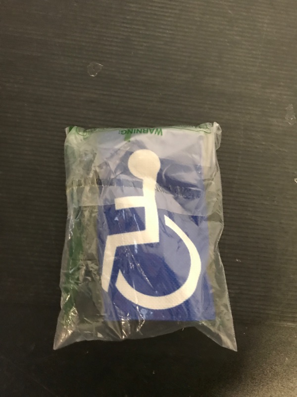 View 2 of Handicap Flag for Golf Cart,Easy Installation Golf Cart Flag Holder,Disabled Golf Cart Flag with Straps,Handicap Golf Cart Flag 8" L x 6" H Golfcart Mount for Seniors Handicapped Disability ?