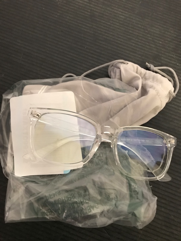 Photo 1 of Maxjuli Blue Light Blocking Glasses,Computer Reading/Gaming/TV/Phones Glasses for Women Men(Transparent)