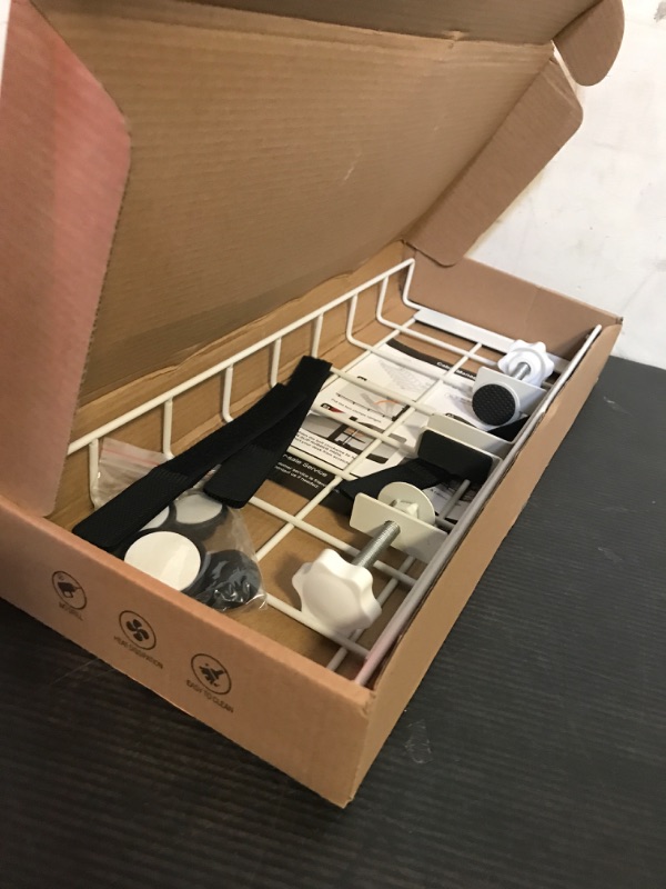 Photo 1 of Under Desk Cable Management Tray, Xpatee Upgraded Wire Management No Drill No Screws, Cable Tray with Clamp for Desk Wire Management, Computer Cable Rack for Office, Home - No Damage to Desk White