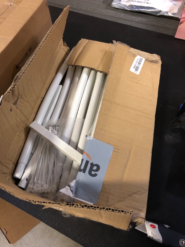 Photo 1 of 8.2FT Round Balloon Backdrop Stand,Stable Round Balloon Arch Backdrop Stand,Large Size Circle Metal Arch Backdrop Stand kit for Wedding,Birthday Parties,Baby Shower Backdrop Decoration,White