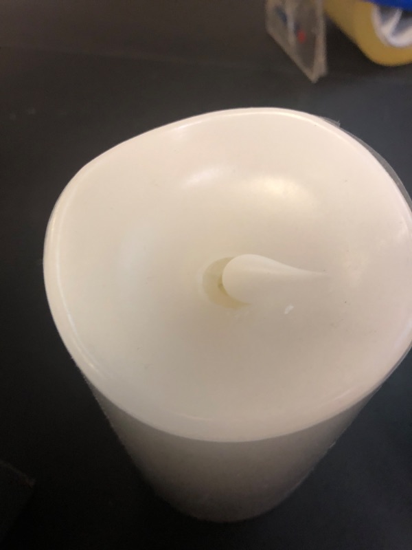 Photo 1 of Simply Collected 3D Flickering Flameless Candles Battery Operated 800+ Hours Bright Warm-White Flame - 360 Degree Wax Pillar Large Battery Operated Candles with Timer LED – White