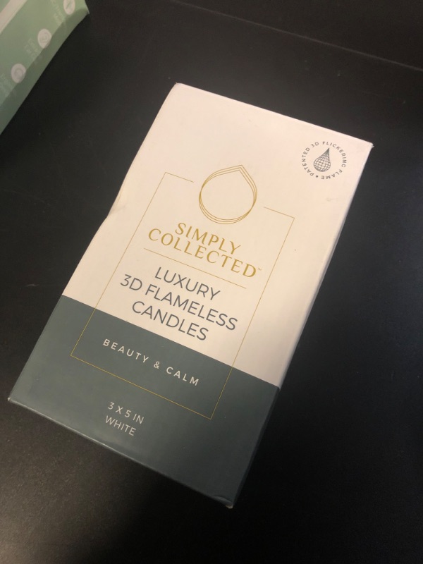 Photo 1 of Simply Collected 3D Flickering Flameless Candles Battery Operated 800+ Hours Bright Warm-White Flame - 360 Degree Wax Pillar Large Battery Operated Candles with Timer LED – White