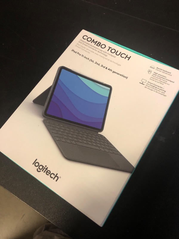 Photo 2 of Combo Touch iPad Pro Keyboard Folio for Apple iPad Pro 11" (1st, 2nd, 3rd & 4th Gen) with Detachable Backlit Keyboard 
