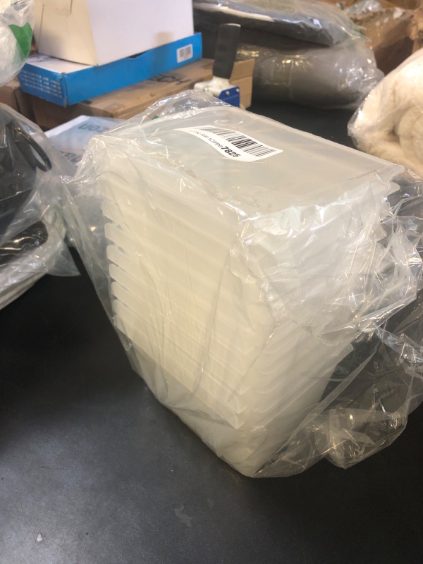 Photo 1 of Unittype 12 Pcs Storage Bin Plastic Slatwall Bins for Slatwall Organizer Slatwall Containers Garage Accessories(Transparent) *ONLY 10*