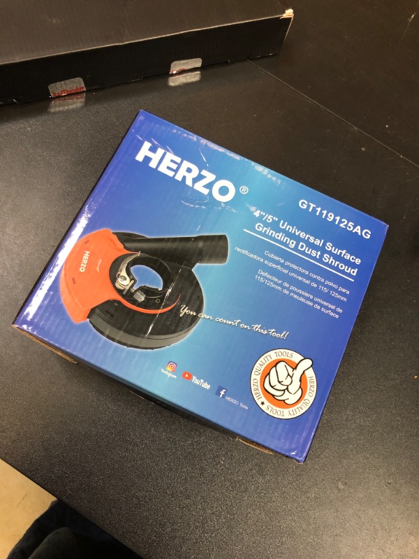Photo 1 of HERZO Surface Grinding Dust Shroud for Angle Grinder, Universal 4.5"/5" + Diamond grinding cup wheel 5 inch