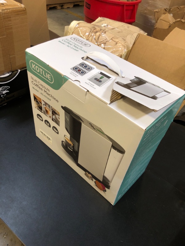 Photo 1 of KOTLIE 5in1 Level 7 Water Volume Espresso Machine, 19Bar Single Serve Coffee Maker for KEU* K-Cup Capsules/NES* Original/Dolce Gusto//Ground Coffee/44mm ESE,Hot&Cold Brew Coffee Machine