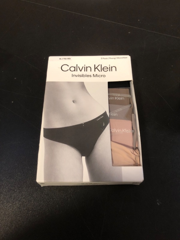Photo 1 of Calvin Klein Invisibles Seamless Thong Panties, 5 Pack XL