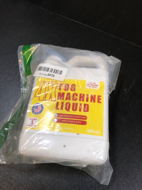 Photo 1 of Fog Machine Liquid Concentrate - 32 oz Tillbrook Fog Machine Fluid - Makes 1 Gallon - High Density & Long-Lasting Fog Juice - Low-Lying, Universal, Water-Based Solution for Spooky Halloween Parties