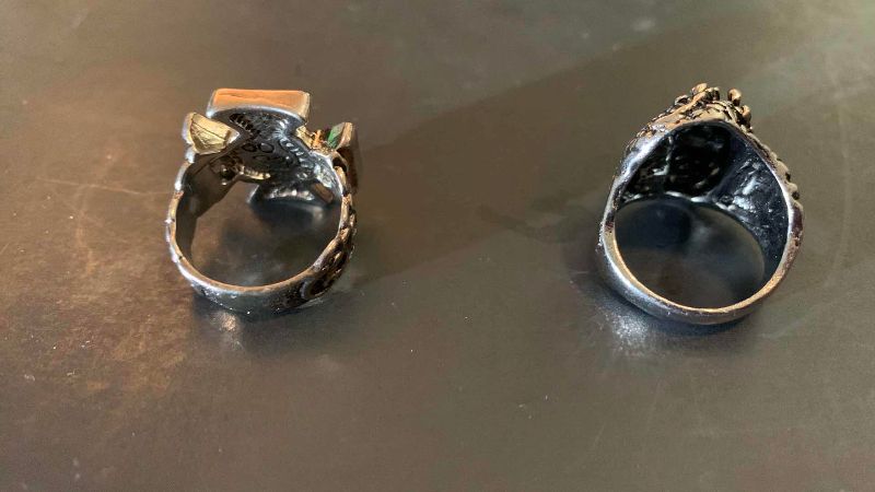 Photo 1 of 2-MENS RINGS SIZE 8
