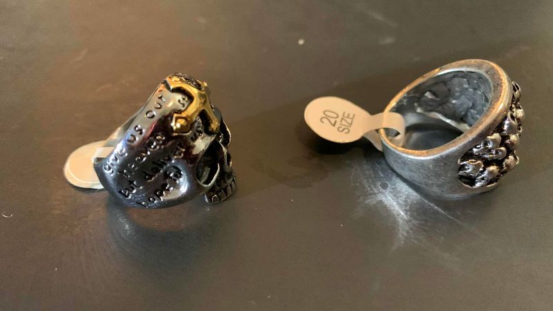 Photo 1 of 2-MENS RINGS SIZE 9 & 10