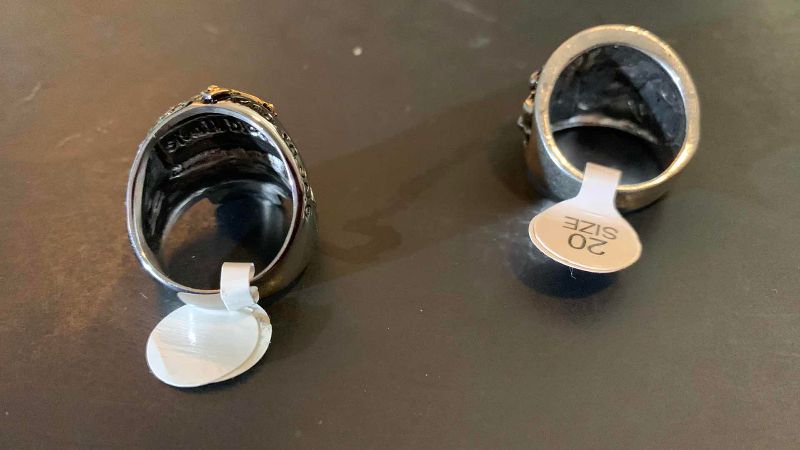 Photo 1 of 2-MENS RINGS SIZE 9 & 10