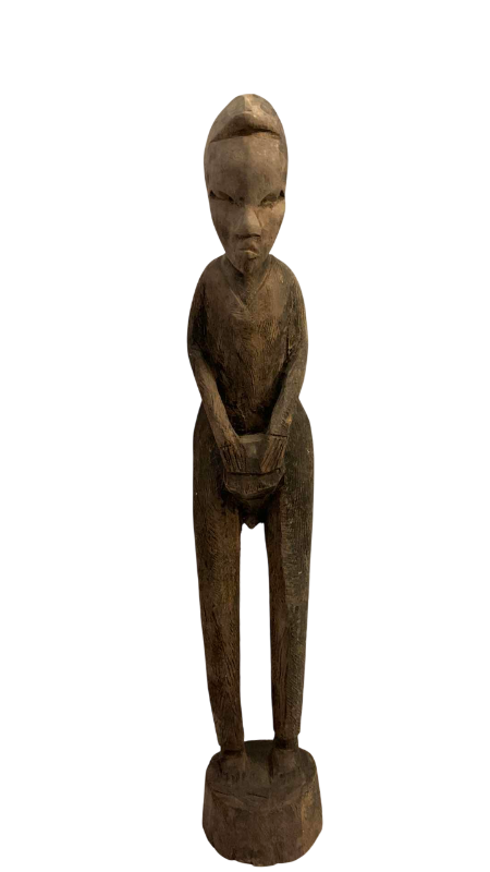 Photo 1 of ANTIQUE AFRICAN TRIBAL WOODEN HAND MADE CARVING 14” TALL