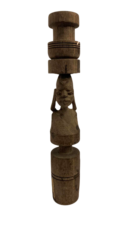 Photo 1 of ANTIQUE AFRICAN TRIBAL WOODEN HAND MADE CARVING 12” TALL