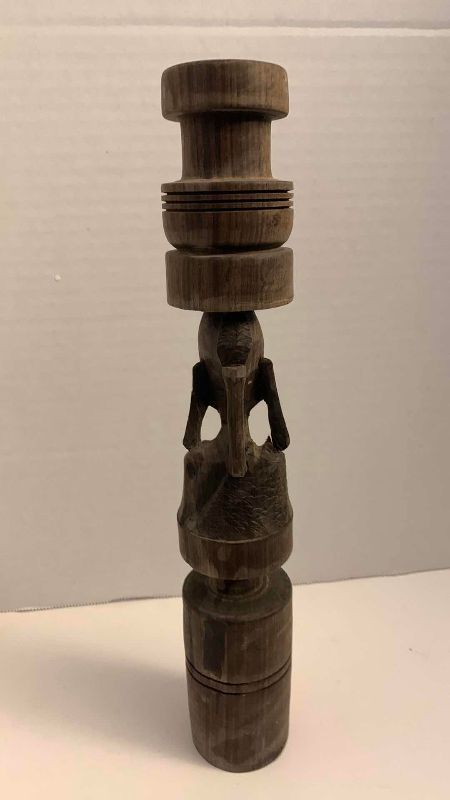 Photo 1 of ANTIQUE AFRICAN TRIBAL WOODEN HAND MADE CARVING 12” TALL