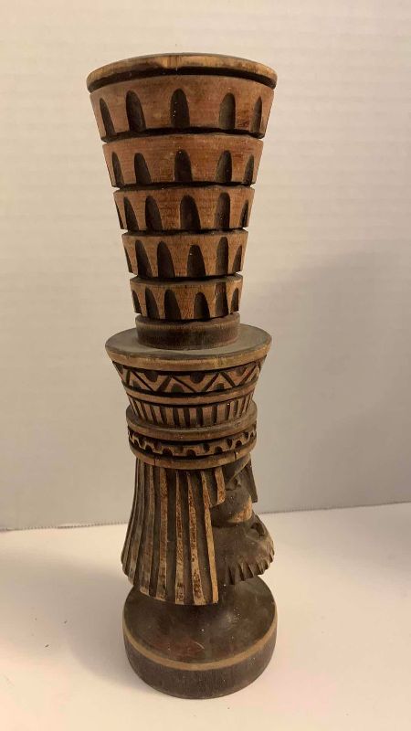 Photo 1 of ANTIQUE AFRICAN TRIBAL WOODEN HAND MADE CARVING 10” TALL
