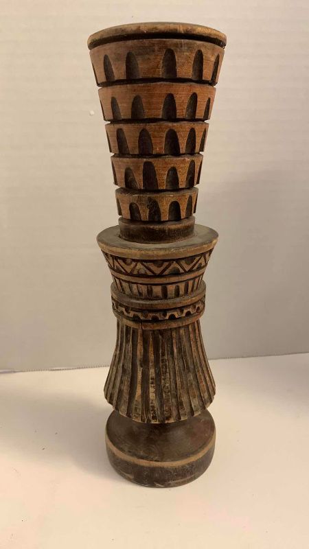 Photo 1 of ANTIQUE AFRICAN TRIBAL WOODEN HAND MADE CARVING 10” TALL