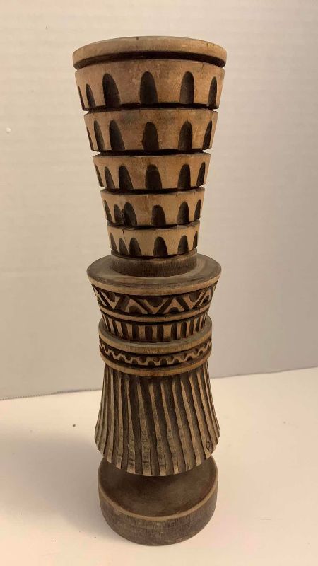 Photo 1 of ANTIQUE AFRICAN TRIBAL WOODEN HAND MADE CARVING 10” TALL