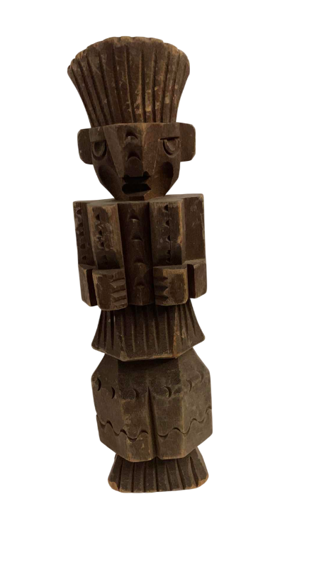 Photo 1 of ANTIQUE AFRICAN TRIBAL WOODEN HAND MADE CARVING 10.5” TALL