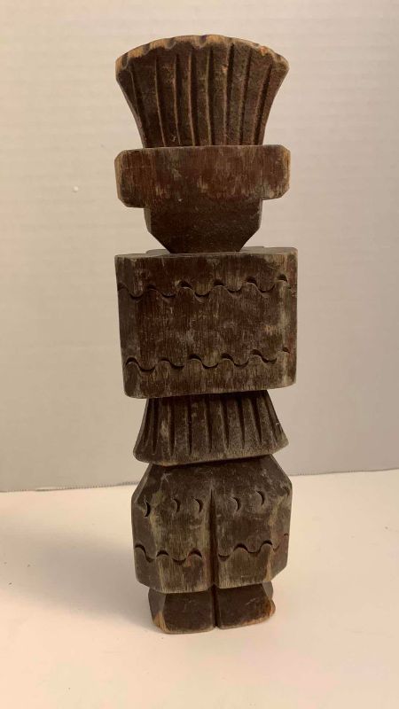 Photo 1 of ANTIQUE AFRICAN TRIBAL WOODEN HAND MADE CARVING 10.5” TALL