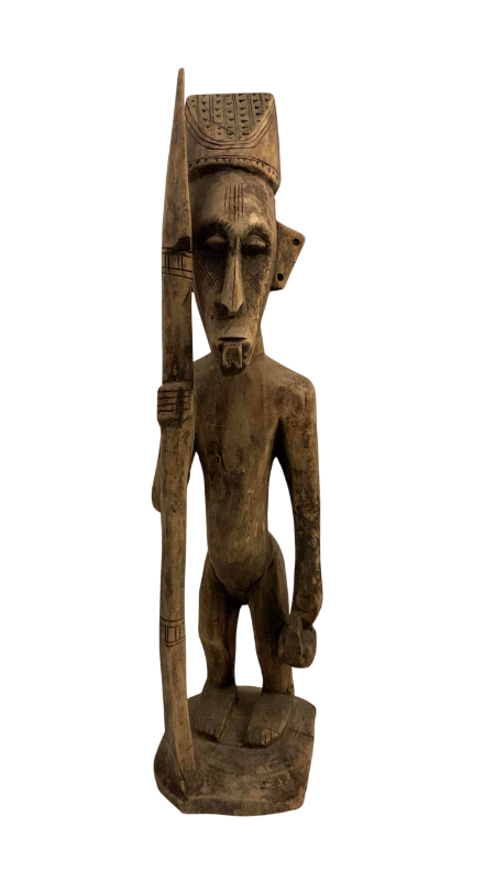 Photo 1 of ANTIQUE AFRICAN TRIBAL WOODEN HAND MADE CARVING 17” TALL