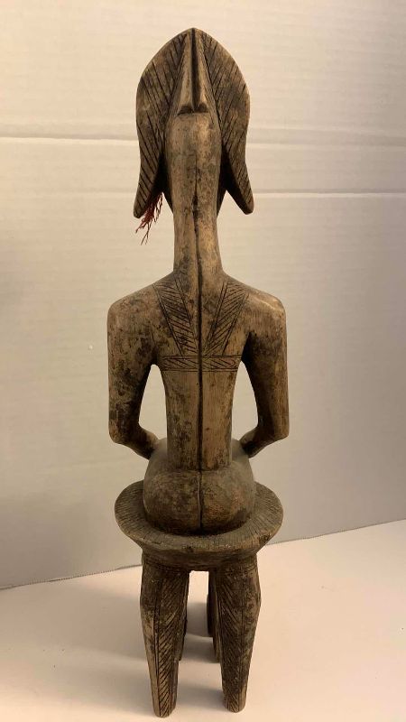 Photo 1 of ANTIQUE AFRICAN TRIBAL WOODEN HAND MADE CARVING 17” TALL