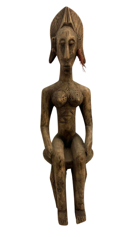 Photo 1 of ANTIQUE AFRICAN TRIBAL WOODEN HAND MADE CARVING 17” TALL