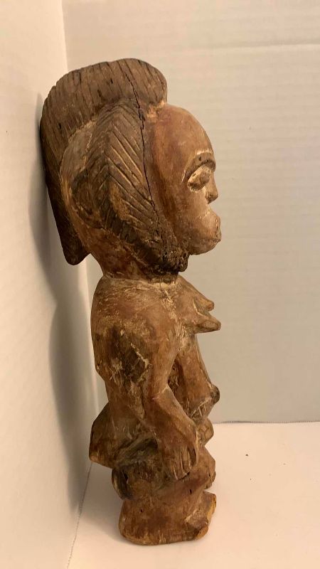 Photo 1 of ANTIQUE AFRICAN TRIBAL WOODEN HAND MADE CARVING 13”